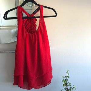 flowy open back shirt